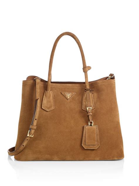 prada brown suede purse|prada brown leather bag.